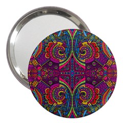 Colorful Boho Pattern 3  Handbag Mirrors by designsbymallika