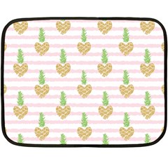 Heart Pineapple Fleece Blanket (mini) by designsbymallika
