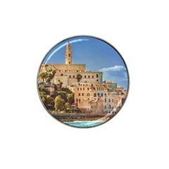 Old Jaffa Cityscape, Israel Hat Clip Ball Marker by dflcprintsclothing