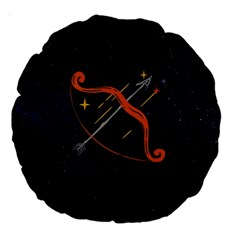 Zodiak Sagittarius Horoscope Sign Star Large 18  Premium Round Cushions by Alisyart