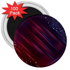 Illustrations Space Purple 3  Magnets (100 Pack)
