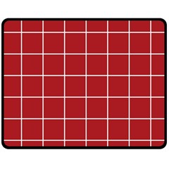 Red Plaid Double Sided Fleece Blanket (medium)  by goljakoff