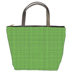 Green Knitting Bucket Bag by goljakoff