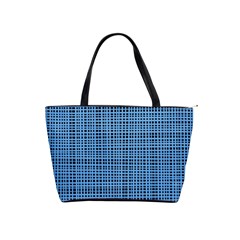 Blue Knitting Pattern Classic Shoulder Handbag by goljakoff