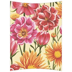Retro Flowers Back Support Cushion by goljakoff