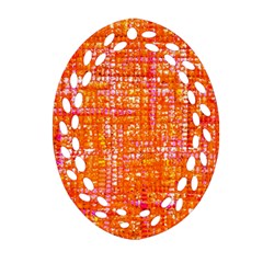Mosaic Tapestry Oval Filigree Ornament (two Sides) by essentialimage