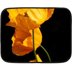 Yellow Poppies Fleece Blanket (mini) by Audy