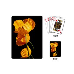Yellow Poppies Playing Cards Single Design (mini) by Audy