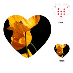 Yellow Poppies Playing Cards Single Design (heart) by Audy