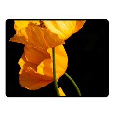 Yellow Poppies Fleece Blanket (small) by Audy