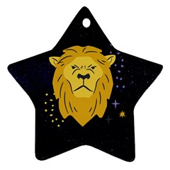 Zodiak Leo Lion Horoscope Sign Star Star Ornament (two Sides) by Alisyart