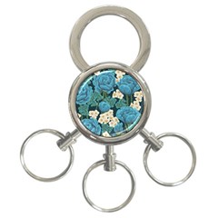 Blue Roses 3-ring Key Chain by goljakoff