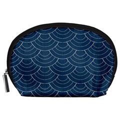 Blue Sashiko Accessory Pouch (large) by goljakoff