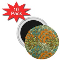 Orange Flowers 1 75  Magnets (10 Pack)  by goljakoff