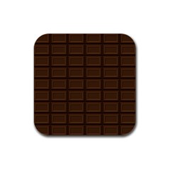 Milk Chocolate Rubber Square Coaster (4 Pack)  by goljakoff