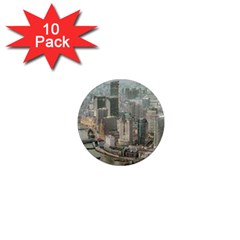Lujiazui District Aerial View, Shanghai China 1  Mini Magnet (10 Pack)  by dflcprintsclothing