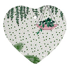 Plants Flowers Nature Blossom Heart Ornament (two Sides) by Mariart