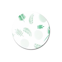 Flower Branch Corolla Wreath Vector Magnet 3  (round) by HermanTelo