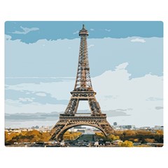 The Eiffel Tower  Double Sided Flano Blanket (medium)  by ArtsyWishy
