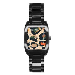 Exotic Leopard Skin Design Stainless Steel Barrel Watch by ArtsyWishy