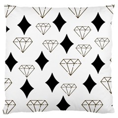 Black & Gold Diamond Design Large Cushion Case (two Sides) by ArtsyWishy
