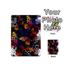 Butterfly Floral Pattern Playing Cards 54 Designs (mini) by ArtsyWishy