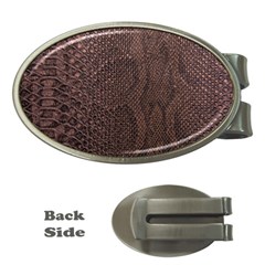Leather Snakeskin Design Money Clips (oval)  by ArtsyWishy