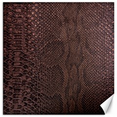 Leather Snakeskin Design Canvas 12  X 12  by ArtsyWishy