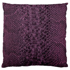Purple Leather Snakeskin Design Large Cushion Case (one Side) by ArtsyWishy