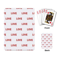 Flower Decorated Love Text Motif Print Pattern Playing Cards Single Design (rectangle) by dflcprintsclothing