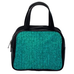 Green Denim Classic Handbag (one Side) by ArtsyWishy