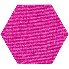 Pink Denim Design  Wooden Puzzle Hexagon by ArtsyWishy