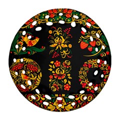 Russian Khokhloma Round Filigree Ornament (two Sides) by goljakoff