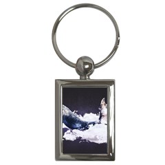 Blue Whale Dream Key Chain (rectangle) by goljakoff