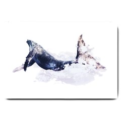 Blue Whale Dream Large Doormat  by goljakoff