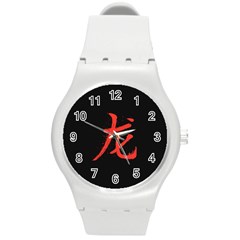 Dragon Round Plastic Sport Watch (m) by goljakoff