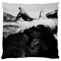 Whale In Clouds Large Flano Cushion Case (one Side) by goljakoff