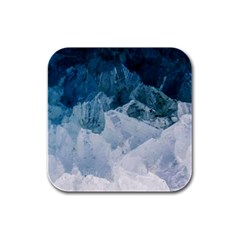 Blue Ocean Waves Rubber Square Coaster (4 Pack)  by goljakoff
