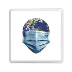 Earth With Face Mask Pandemic Concept Memory Card Reader (square) by dflcprintsclothing