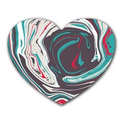 Vector Vivid Marble Pattern 1 Heart Mousepads by goljakoff