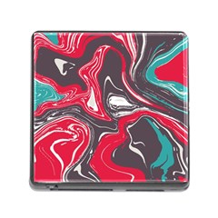 Red Vivid Marble Pattern 3 Memory Card Reader (square 5 Slot) by goljakoff