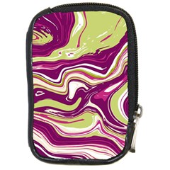 Purple Vivid Marble Pattern Compact Camera Leather Case by goljakoff