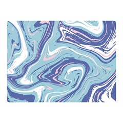 Blue Vivid Marble Pattern Double Sided Flano Blanket (mini)  by goljakoff