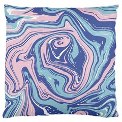Blue Vivid Marble Pattern 10 Large Cushion Case (one Side) by goljakoff
