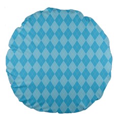 Baby Blue Design Large 18  Premium Flano Round Cushions by ArtsyWishy