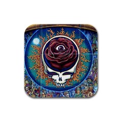 Grateful-dead-ahead-of-their-time Rubber Square Coaster (4 Pack)  by Sapixe