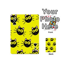 Cats Heads Pattern Design Playing Cards 54 Designs (mini) by Amaryn4rt