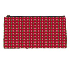 Snowflake Christmas Tree Pattern Pencil Case by Amaryn4rt