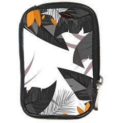 Natural Palm Plant Compact Camera Leather Case