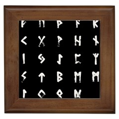 Elder Futhark Rune Set Collected Inverted Framed Tile by WetdryvacsLair